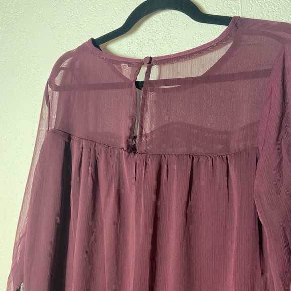 Xhilaration | Long Sleeve Dress | Burgundy | - Picture 8 of 8